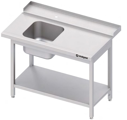 Stół załadowczy prawy z półką do zmywarki kapturowej 1100x750x880 mm | STALGAST, 9810007110