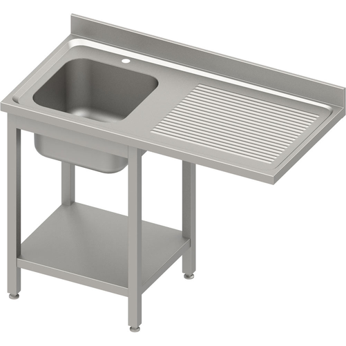 Stół ze zlewem jednokomorowym z lewej strony i miejscem na lodówkę lub zmywarkę, 1900x700x900 mm | STALGAST, 984907190