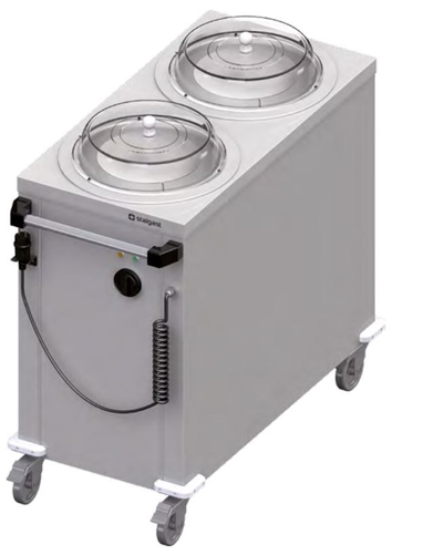 Dystrybutor talerzy podgrzewany podwójny mobilny, 100 talerzy, 1000x510x880 mm | STALGAST, ST244101