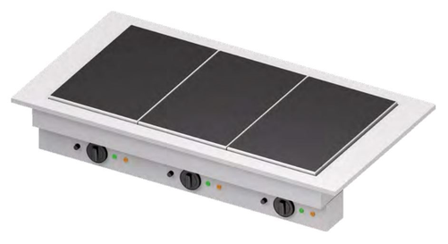 Płyta grzewcza ceramiczna 3x GN 1/1, 0,45 kW, 1155x620x390 mm | STALGAST, ST319111