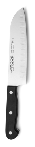 Nóż Santoku, szlif kulowy 290 mm, czarny | ARCOS, Universal