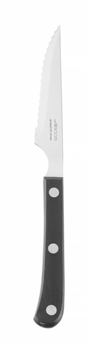 Nóż do steków 225 mm, ząbkowany, długość ostrza 115 mm, czarny | ARCOS, Steak Basic