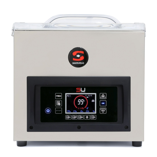 Pakowarka próżniowa z portem drukarki oraz Bluetooth, 0,32 kW, 384x465x403 mm, dł. listwy zgrzewającej 320 mm | SAMMIC, SU-316P