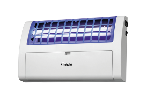 Lampa owadobójcza 0,036 kW, zasięg 15 m, 80x280x476 mm, biały | BARTSCHER, IF-150