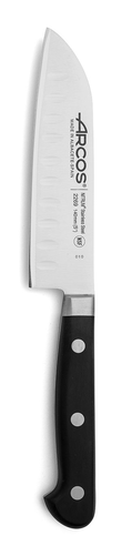 Nóż Santoku, szlif kulowy 262 mm, czarny | ARCOS, Ópera