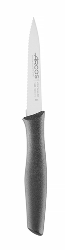 Nóż do obierania 211 mm, ostrze ząbkowane, spiczaste 100 mm, czarny | ARCOS, Nova