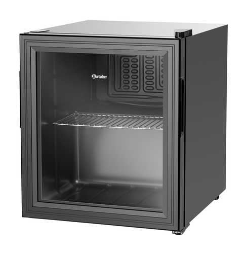 Szafa chłodnicza z przeszklonymi drzwiami, 46 l, 0,085 kW, 435x480x520 mm, czarny | BARTSCHER, 700183