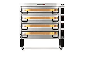 Piec do pizzy sterowany elektronicznie 4-komorowy, 67,2 kW, komora o wymiarach 1380x920x210 mm | PIZZA MASTER, PM 934ED