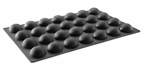 Forma silikonowa do pieczenia, foremki o średnicy 70 mm, 600x395x35 mm | HENDI, Semi-Sphere