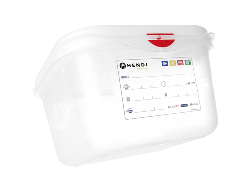 Pojemnik GN 1/6 100 mm z polipropylenu, 1,7 l | HENDI, 873168