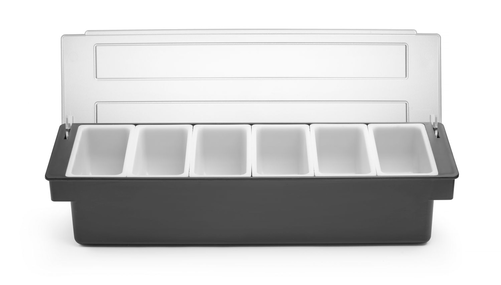 Pojemnik barmański na dodatki do drinków, 6-częściowy, 480x150x100 mm | BAR UP, 552032