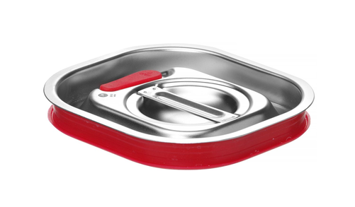 Pokrywka ze stali nierdzewnej do pojemników GN z uszczelką silikonową, GN 1/6, 156x142 mm | HENDI, Kitchen Line