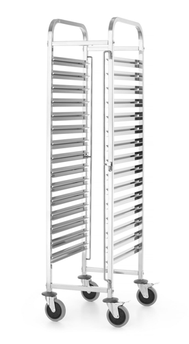 Wózek do transportu pojemników 15xGN 1/1, inox | HENDI, Kitchen Line