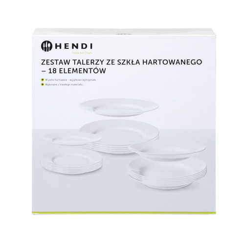Zestaw talerzy, 18 szt. | HENDI, Opal