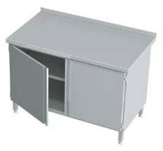 Stół przyścienny z drzwiami skrzydłowymi 800x600x850 mm | KOMAT, KST-023-800600