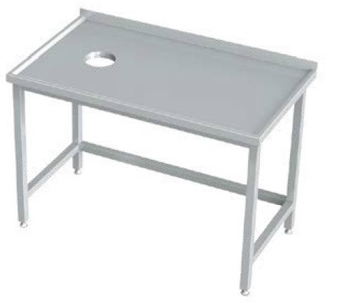 Stół z otworem na odpadki 1200x600x850 mm | KOMAT, KST-143-120600