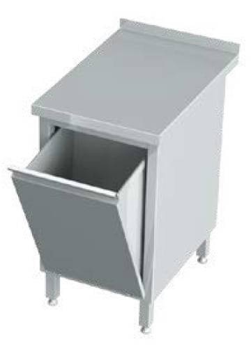 Stół z pojemnikiem uchylnym 450x700x850 mm | KOMAT, KST-038-450700