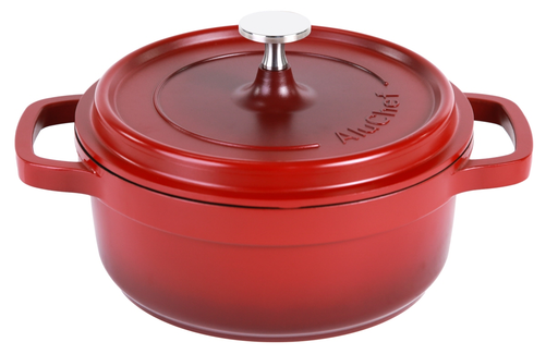 Brytfanna okrągła AluChef®, aluminium odlewane, indukcja, powłoka nieprzywierająca PTFE, ø200x80 mm, czerwona | CONTACTO, 6980/209