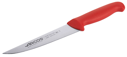 Nóż do porcjowania HACCP, ostrze NITRUM®, ergonomiczny uchwyt, długość ostrza 150 mm, czerwony | CONTACTO, 2172/159