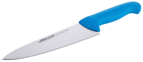 Nóż szefa kuchni HACCP, ostrze NITRUM®, ergonomiczny uchwyt, długość ostrza 180 mm, niebieski | CONTACTO, 2170/183