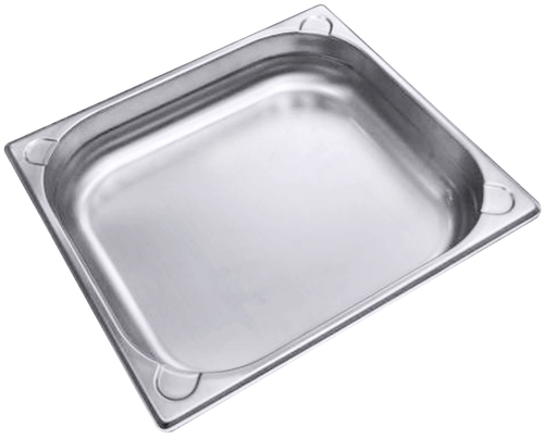 Pojemnik GN 2/4, stal nierdzewna, sztaplowalny, głębokość 100 mm, inox | CONTACTO, 8624/100