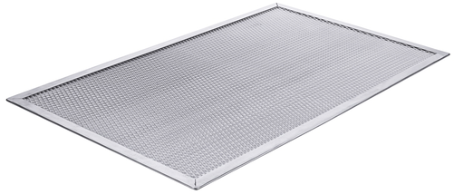 Siatka do pizzy prostokątna, aluminium, do cienkiego i chrupkiego ciasta, GN 1/1, 530x325 mm, inox | CONTACTO, 1748/530