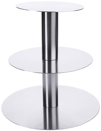 Stojak na tort piętrowy 5-poziomowy, stal nierdzewna 18/10, stabilny, wysokość 710 mm, inox | CONTACTO, 3236/005