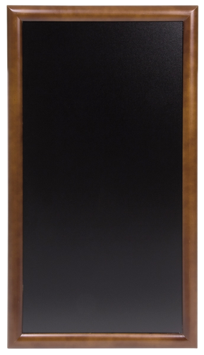 Tablica menu, rama drewniana ciemnobrązowa, tablica PVC czarna, do użytku zewnętrznego, 1000x560 mm, czarna | CONTACTO, 7684/100