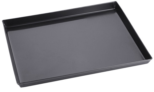 Blacha do pizzy prostokątna, stalowa, wzmacniany rant, 645x445x30 mm, niebieska | CONTACTO, 1745/650