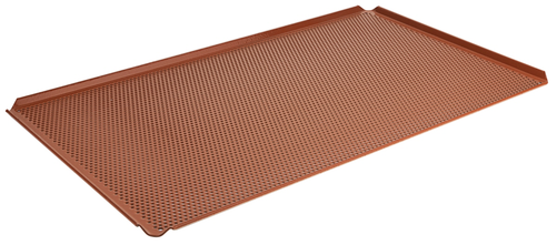 Blacha nieprzywierająca perforowana, aluminium 1,5 mm, powłoka silikonowa, 600x400 mm, czerwona | CONTACTO, 6324/600