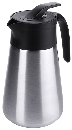 Dzbanek próżniowy do kawy, podwójne ścianki, stal nierdzewna, dźwignia PP, ø120x205 mm, czarny | CONTACTO, 5163/100