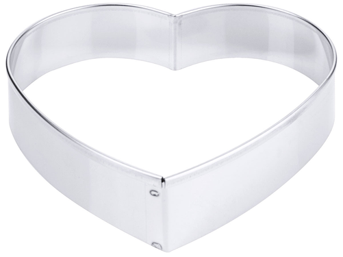 Wykrawacz do ciastek bicie serca gładki, stal nierdzewna 18/10, precyzyjny, ø55x30 mm, inox | CONTACTO, 4049/055