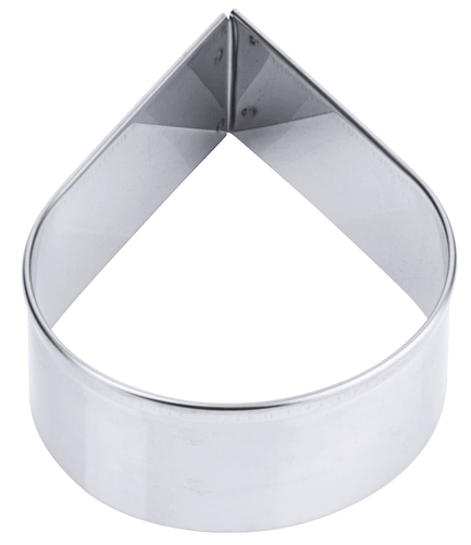 Wykrawacz do ciastek łezka gładki, stal nierdzewna 18/10, precyzyjny, 73x52x30 mm, inox | CONTACTO, 4037/073