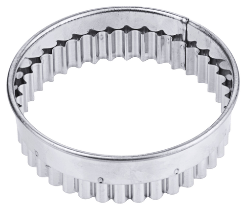 Wykrawacz do ciastek okrągły ząbkowany, stal nierdzewna 18/10, poręczny, ø50x30 mm, inox | CONTACTO, 4043/050