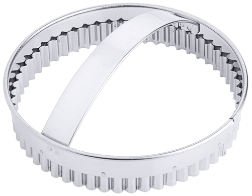 Wykrawacz do ciastek ząbkowany z uchwytem, stal nierdzewna 18/10, poręczny, ø125x30 mm, inox | CONTACTO, 4028/012