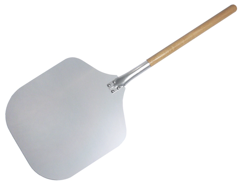 Łopata do pizzy aluminiowa, drewniany uchwyt, prostokątna, 405x305 mm, inox | CONTACTO, 4765/620
