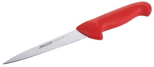 Nóż do filetowania HACCP, ostrze NITRUM®, ergonomiczny uchwyt, długość ostrza 150 mm, czerwony | CONTACTO, 2173/159