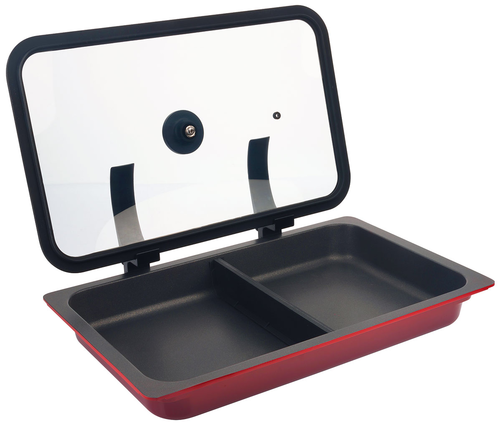 Patelnia GN 1/1 AluChef®, aluminium odlewane, indukcja, powłoka nieprzywierająca PTFE, 530x325x65 mm, biała | CONTACTO, 6985/530