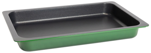 Patelnia GN 1/1 AluChef®, aluminium odlewane, indukcja, powłoka nieprzywierająca PTFE, 530x325x65 mm, zielona | CONTACTO, 6985/536