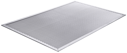 Siatka do pizzy prostokątna, aluminium, do cienkiego i chrupkiego ciasta, 600x400 mm, inox | CONTACTO, 1748/600