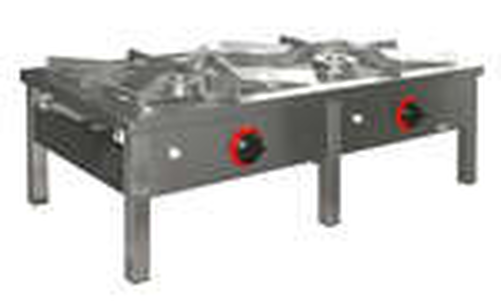 Taboret gazowy 2-palnikowy, 1150x600x350 mm, 7+5 kW | EGAZ, TG-212.I