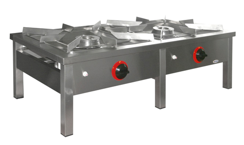 Taboret gazowy 2-palnikowy, 1150x600x350 mm, 7+5 kW | EGAZ, TG-212.I