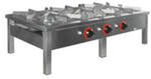 Taboret gazowy 3-palnikowy, 1690x600x350 mm, 5+(2x7) kW | EGAZ, TG-319.I
