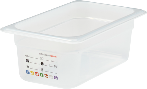 Pojemnik GN 1/4 100 mm z polipropylenu | CAMBRO, Safe Trak