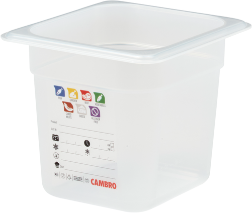Pojemnik GN 1/6 150 mm z polipropylenu | CAMBRO, Safe Trak