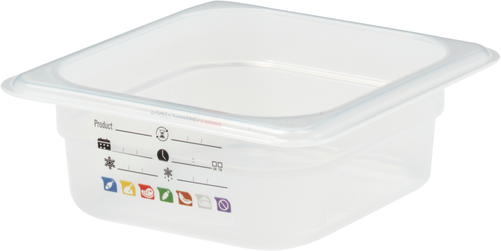 Pojemnik GN 1/6 65 mm z polipropylenu | CAMBRO, Safe Trak