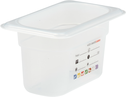 Pojemnik GN 1/9 100 mm z polipropylenu | CAMBRO, Safe Trak