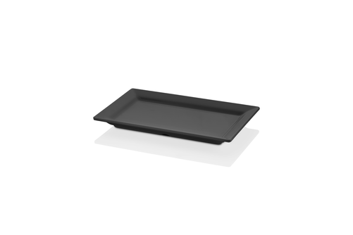 Półmisek prostokątny z melaminy GN 1/4, 265x160 mm, czarny | KULSAN, Bono