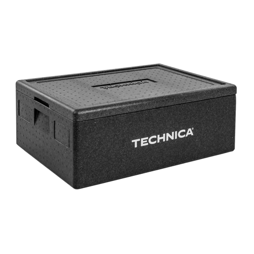 Pojemnik termoizolacyjny piekarniczy, głębokość 220 mm, 53 l, 685x485x265 mm z pokrywą, ładowany od góry | TECHNICA, Silver Line