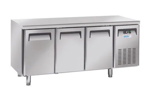 Stół chłodniczy 3-drzwiowy z agregatem bocznym, GN 1/1, 0,35 kW, 230 V, 1800x700x850 mm | ARKTIC, 236727